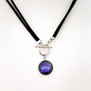 custom Galaxy Cheer suede cord toggle necklace