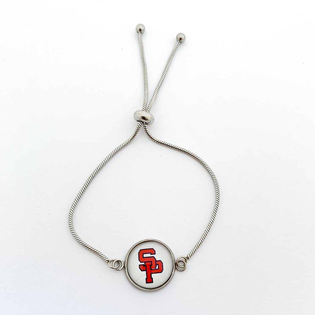 custom stainless steel South Panola high school adjustable slider bracelet