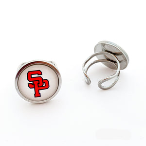 custom stainless steel South Panola high school statement ring