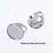 stainless steel adjustable ring blanks