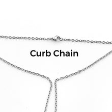 stainless steel curb chain with lobster clasp