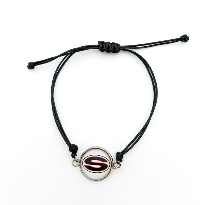 custom Sonoraville high school black adjustable cord friendship bracelet
