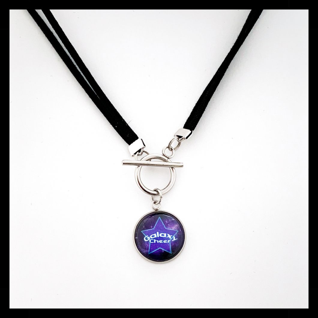 Galaxy Cheer Suede Cord Toggle Necklace