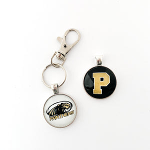 personalized Plano East panthers two sided keychain
