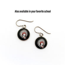 custom Navajo high school charm earrings with niobium ear wires