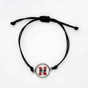 Northbridge high school rams black adjustable cord friendship bracelet