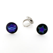 custom stainless steel Galaxy Cheer adjustable statement ring