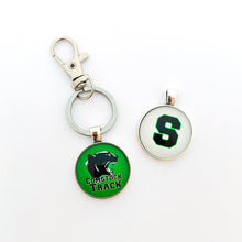 custom personalized Comstock high school track two sided keychain