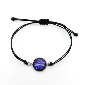 custom Galaxy Cheer black adjustable cord friendship bracelet