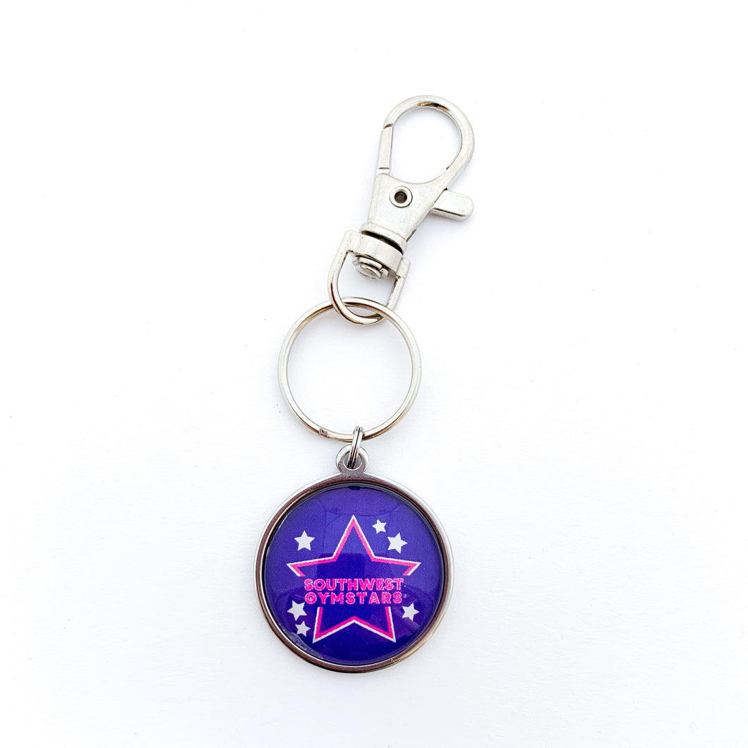 custom stainless steel Southwest GymStars keychain