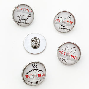 custom stainless steel Rise Against Hunger Meet the Need brooch pins