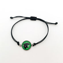 custom Comstock high school panthers adjustable black cord friendship bracelet