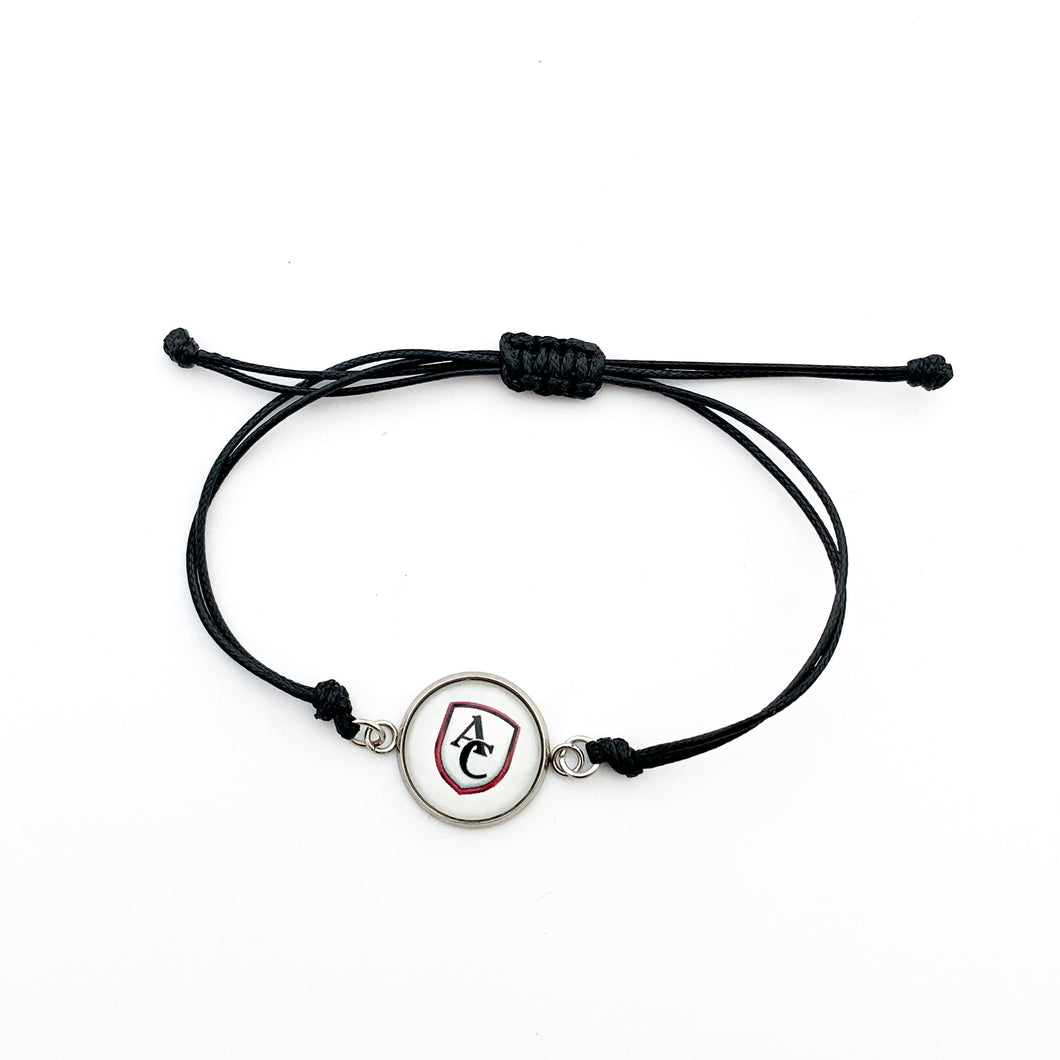 custom Archbishop Curley adjustable black cord friendship bracelet