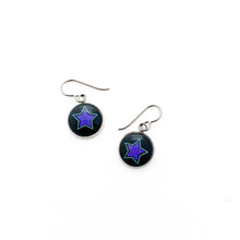 custom Galaxy Cheer charm drop earrings with niobium ear wires