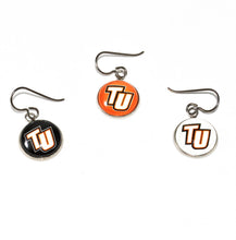 custom Tusculum University drop charm earrings