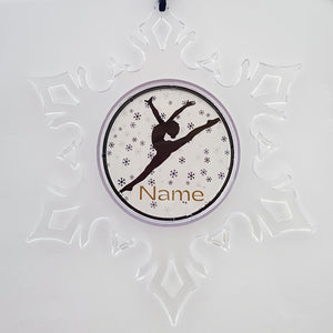 Personalized McKinney High school Marquettes acrylic snowflake Christmas ornament