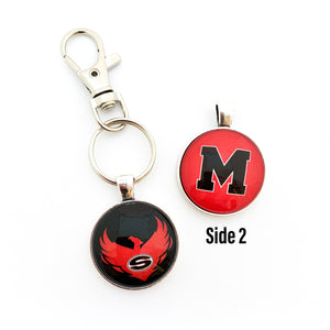 custom personalized Sonoraville high school two sided keychain