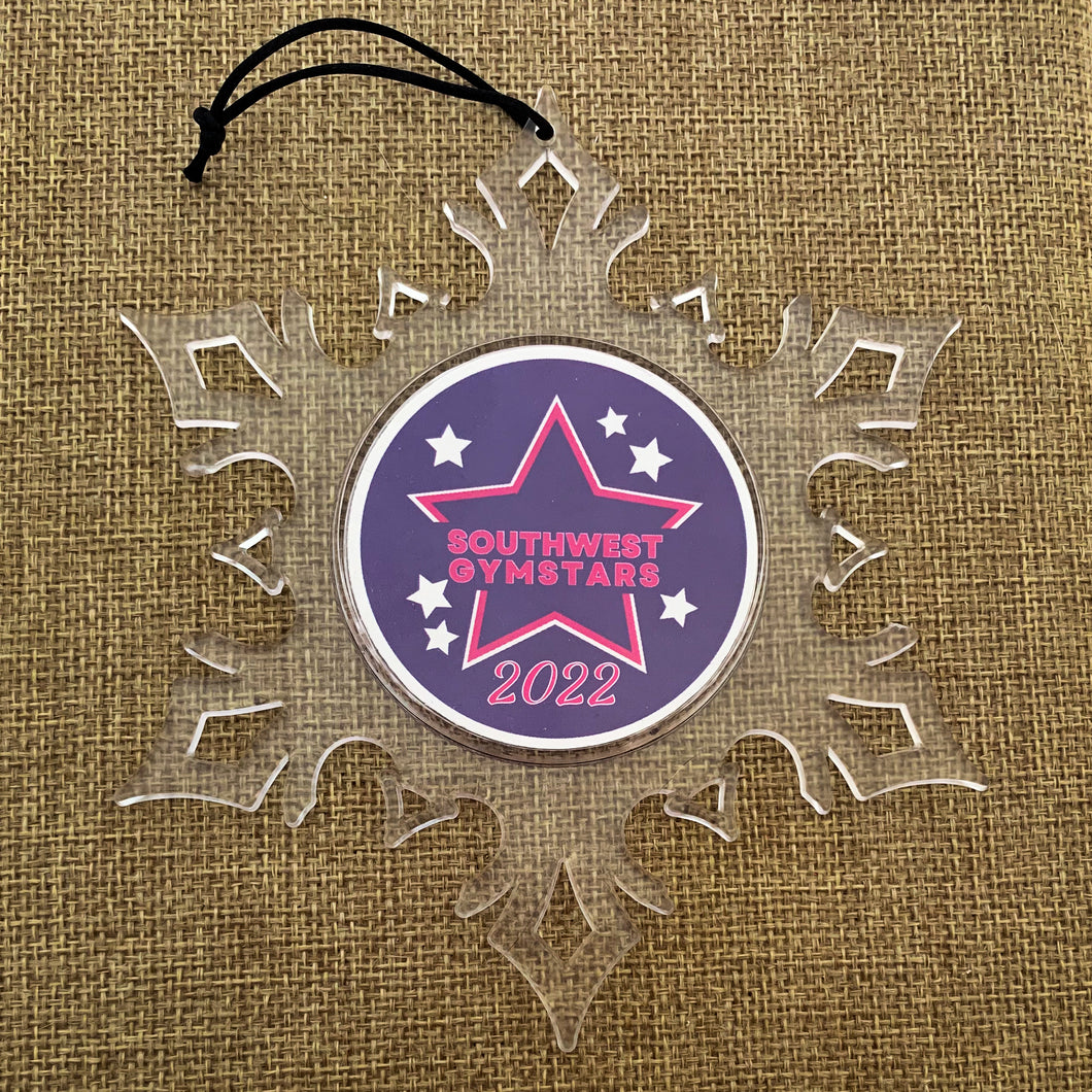custom Southwest Gymstars acrylic snowflake ornament