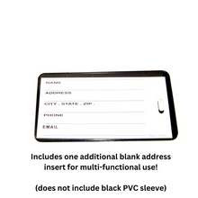 blank address luggage bag tag insert