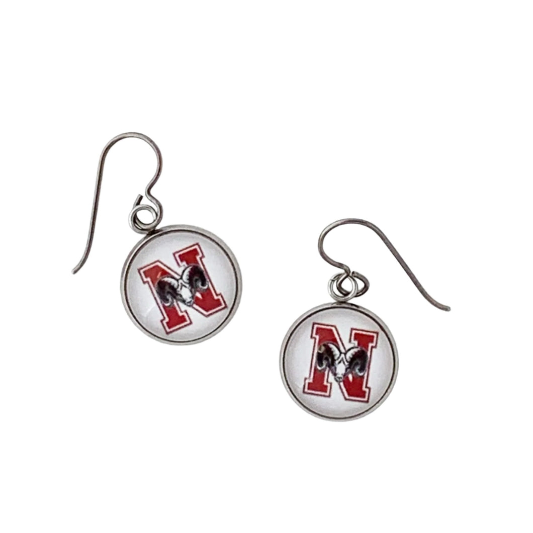 custom Northbridge Rams charm earrings