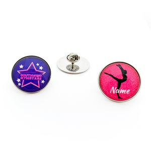 custom personalized stainless steel Southewest GymStars brooch pins