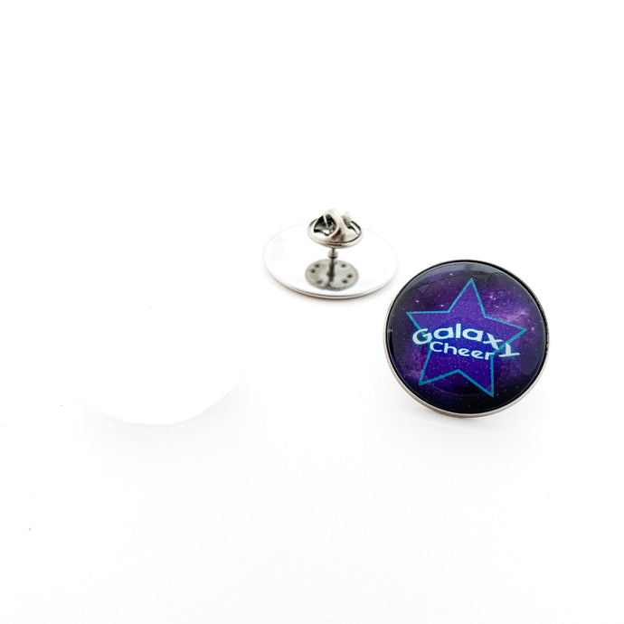 custom stainless steel Galaxy Cheer brooch pins