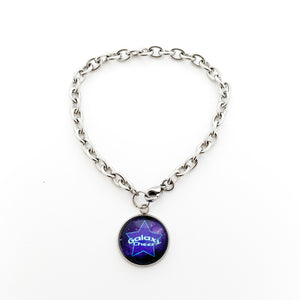 custom stainless steel Galaxy Cheer charm bracelet