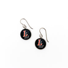 custom Lovejoy leopards drop earrings with niobium ear wires
