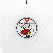 custom Four Oaks chorus acrylic snowflake Christmas ornament