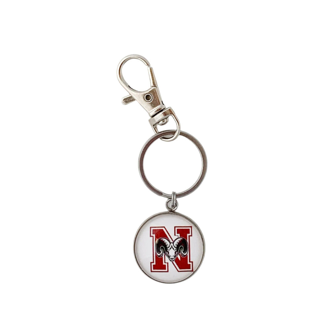 custom stainless steel Northbridge high school rams keychain 