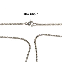 stainless steel box chain with lobster clasp