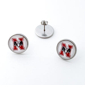 custom stainless steel Northbridge high school rams stud earrings