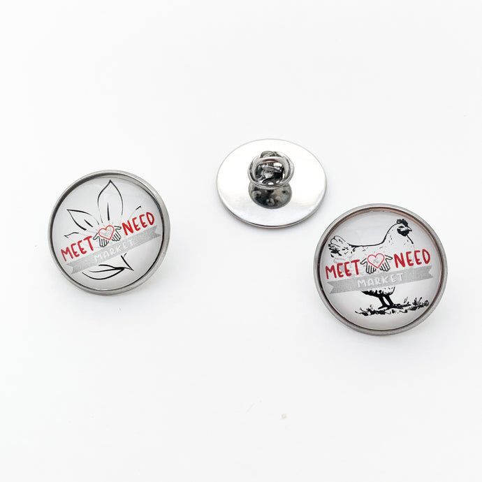 stainless steel Rise Against Hunger Meet the Need brooch pins