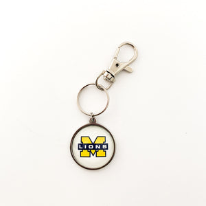 custom stainless steel McKinney high school lions keychain