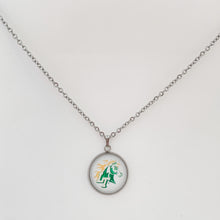 custom stainless steel lebanon trail high school necklace with curb chain