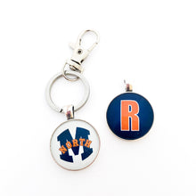 custom personalized McKinney North high school two sided keychain with swivel clip