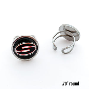 custom stainless steel Sonoraville high school adjustable statement ring