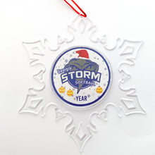 custom Georgia Storm fastpitch softball acrylic snowflake ornament