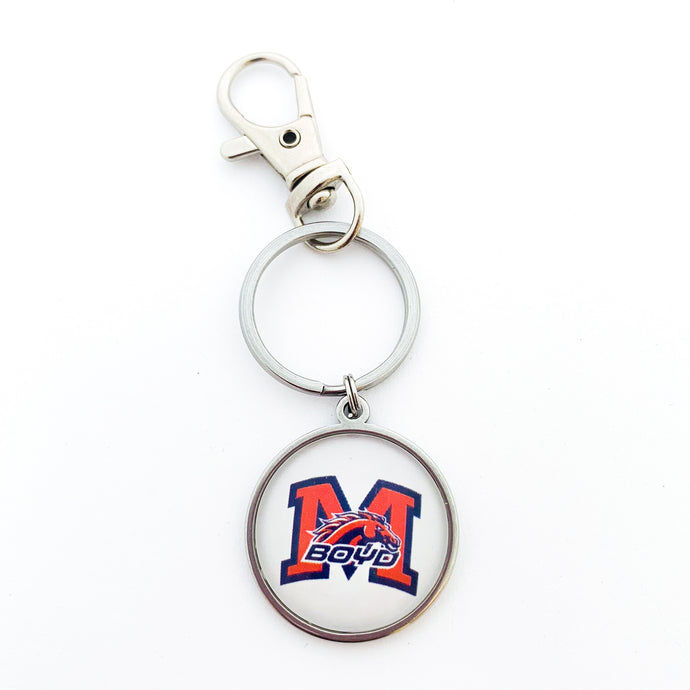 custom stainless steel McKinney Boyd Broncos keychain