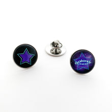 custom stainless steel Galaxy Cheer lapel and lanyard pin