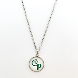 custom stainless steel Comstock high school necklace
