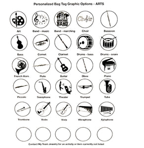 various art marching band and musical instrument silhouette clip art graphics