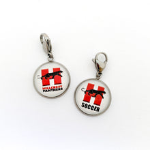 custom stainless steel Hillcrest high school panthers zipper pulls