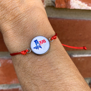 Texas Strong bracelet with red cord