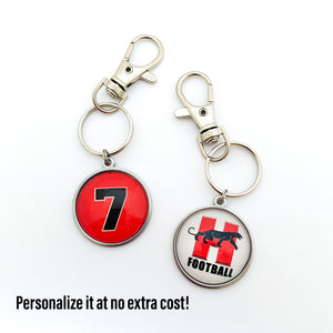 custom personalized stainless steel Hillcrest high school panthers keychains